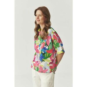 Camasa cu maneci medi si model floral imagine