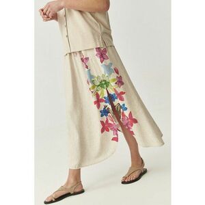 Fusta din amestec de in cu slituri laterale imagine