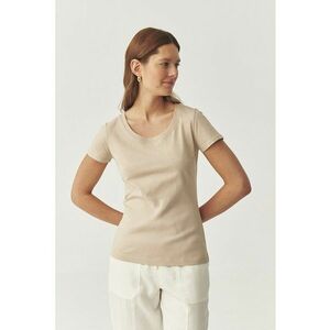 Tricou din bumbac cu decolteu rotund imagine