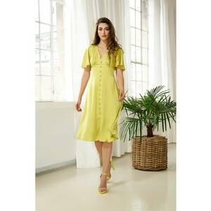 Rochie midi cu talie Empire imagine