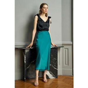 Fusta midi cu talie inalta imagine