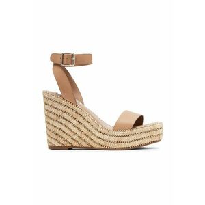 Sandale wedge de piele si piele ecologica imagine