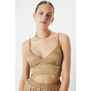 Bluza crop de satin imagine