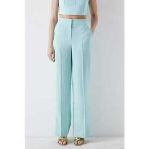 Pantaloni din amestec de lyocell cu croiala dreapta imagine