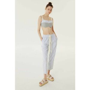 Pantaloni crop cu talie ajustabila imagine