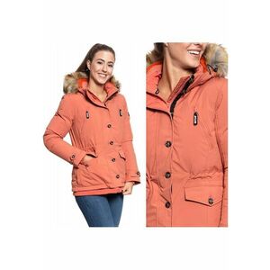 Jacheta De Iarna - Hanna Outdoor - Croi Normal - Fermoar - Nasturi - 7 Buzunare - Sticla - Portocalie imagine