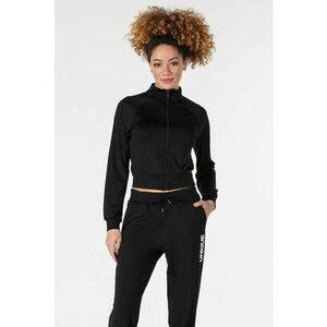 Bluza crop cu fermoar si maneci raglan imagine