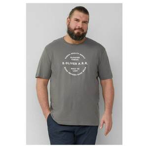 Big Sizes Tricou barbati big sizes cu decolteu la baza gatului - imprimeu cu logo imagine