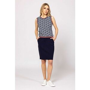 Top din amestec de modal cu terminatii contrastante Boroka imagine