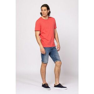 Tricou din bumbac cu decolteu la baza gatului imagine