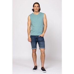 Top din bumbac cu decolteu rotund imagine