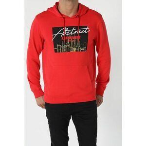 Hanorac cu buzunar kangaroo si imprimeu grafic imagine