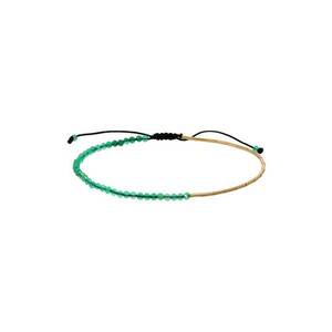 Bratara ajustabila din aur filat de 14K/20 cu pietre onix imagine