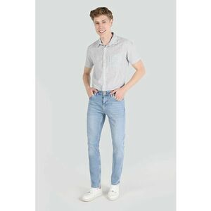 Pantaloni De Barbati Albastru Straight Fit 044 KARL2 imagine