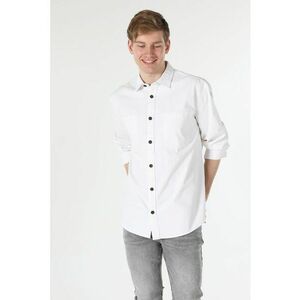 Camasa de bumbac cu buzunare aplicate pe piept imagine