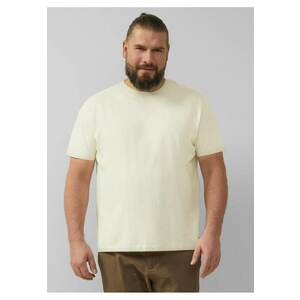 Big Sizes Tricou barbati big sizes din jerseu moale de bumbac - Regular fit - Crem imagine