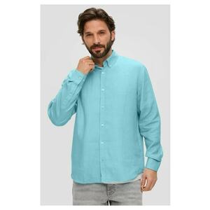 Camasa barbati din in cu maneca lunga si croiala Regular fit - imagine
