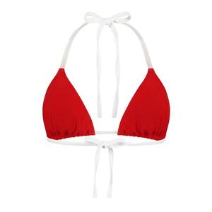 Sutien de baie cu cupe triunghiulare si model uni imagine