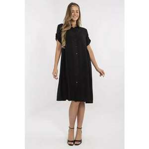 Rochie viscoza - one size - midi - neagra imagine