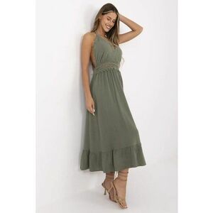 Rochie viscoza/elastan - verde - imagine