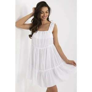 Rochie dama bumbac - alb - imagine
