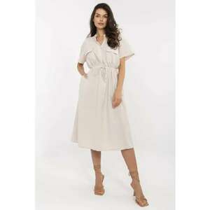 Rochie bumbac - bej - imagine