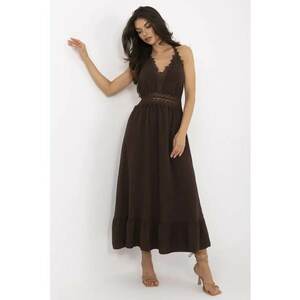 Rochie bumbac - maro - imagine