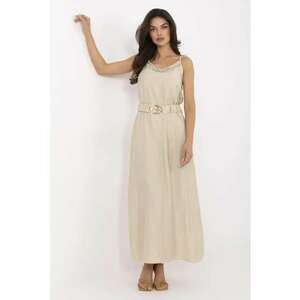 Rochie viscoza - bej - imagine