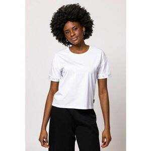 Tricou cu model uni si decolteu la baza gatului Morell imagine