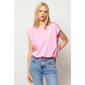 Tricou din bumbac cu decolteu rotund si terminatie ajustabila Morven imagine