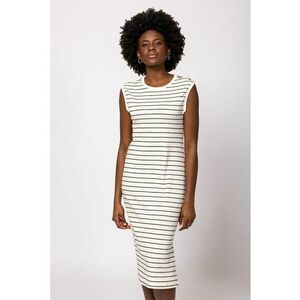 Rochie midi din amestec de modal cu model in dungi Vivero imagine