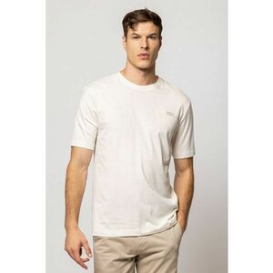 Tricou din bumbac cu decolteu la baza gatului imagine