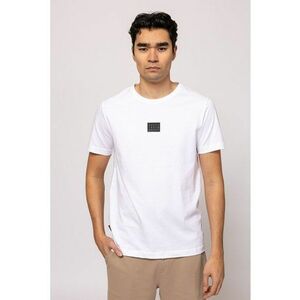 Tricou din bumbac cu decolteu la baza gatului Maska imagine