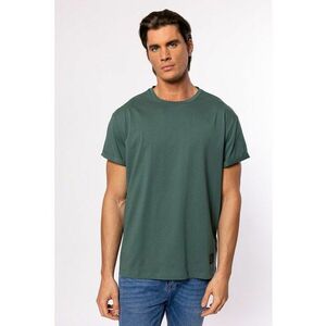 Tricou de bumbac cu decolteu la baza gatului Meren imagine