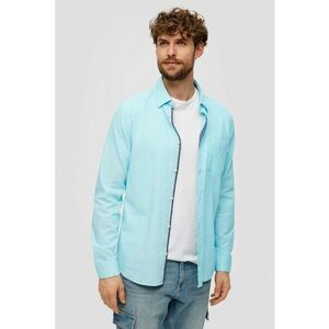 Camasa uni de bumbac cu buzunar frontal aplicat imagine