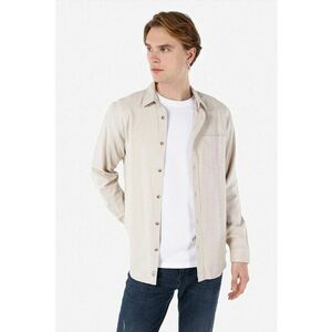 Camasa de bumbac cu buzunar pe piept imagine