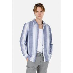 Camasa din bumbac cu model in dungi imagine