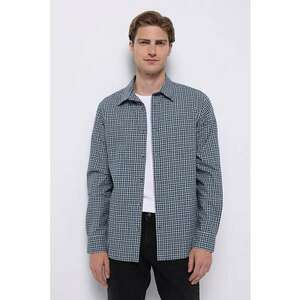 Camasa Cu Maneca Lunga De Barbati Albastru Marin Regular Fit CL1065591 imagine