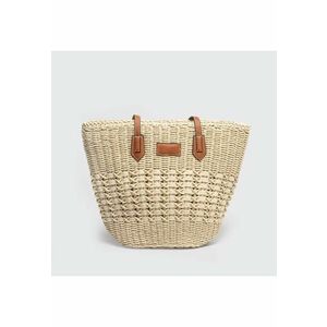 Geanta shopper din paie cu aspect impletit Signa imagine