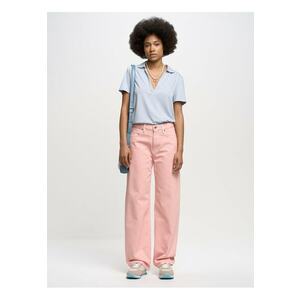 Blugi uni cu cropiala ampla Meg imagine