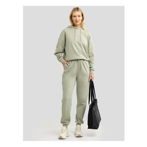 Pantaloni sport cu buzunare oblice - Verde imagine