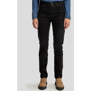 Pantaloni din reiat cu talie inalta Katrina - Negru imagine