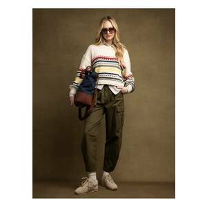 Pantaloni cargo conici Katris - Kaki - imagine