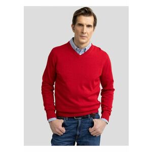 Pulover uni cu decolteu in V Vassic 603 imagine