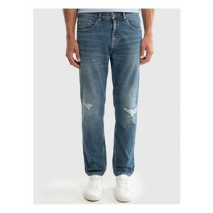 Blugi drepti cu aspect deteriorat Ates 373 imagine