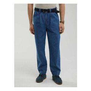 Blugi relaxed fit cu talie inalta si model in dungi Temir imagine