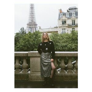 Fusta midi cu paiete Soleasi 904 imagine