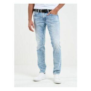 Blugi skinny cu aspect decolorat Jeffray - Albastru deschis imagine