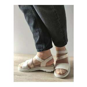 Sandale Casual Dama 28716-44 Bej + Auriu - Bej - imagine