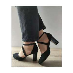 Pantofi Eleganti Dama 27336 Negri Velur - Negru - imagine